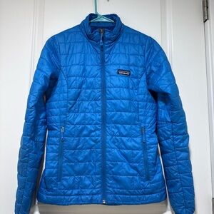 Patagonia Nano Puff Jacket Women's XS Blue Full Zip Lightweight Puffer Outerwear